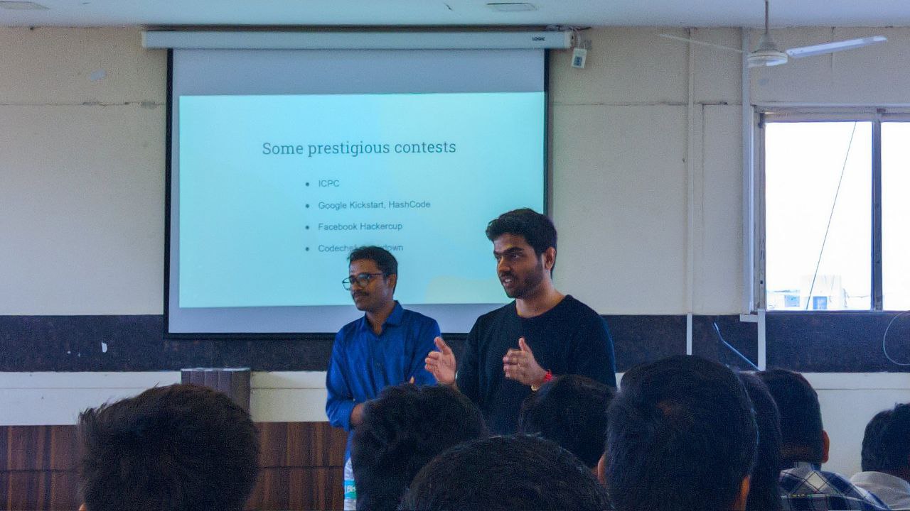 Speakers for Dive Into Code: Saket Thota and Tushar Nankani